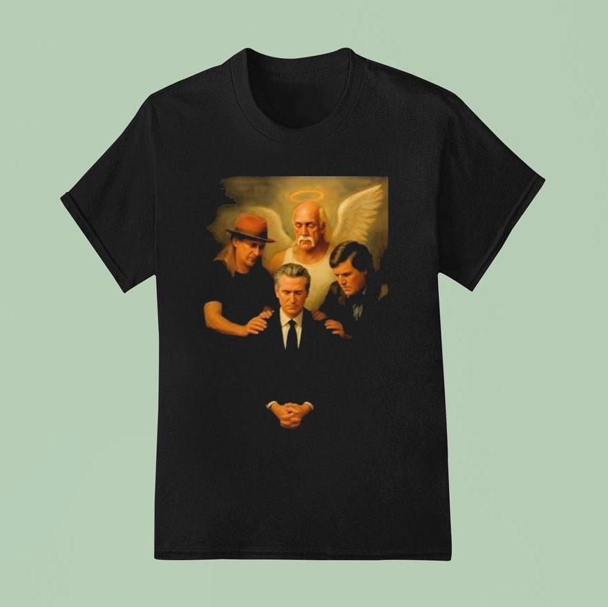 Gavin Newsom And Hulk Hogan Tucker Carlson The Chosen One A Fantastic Shirt