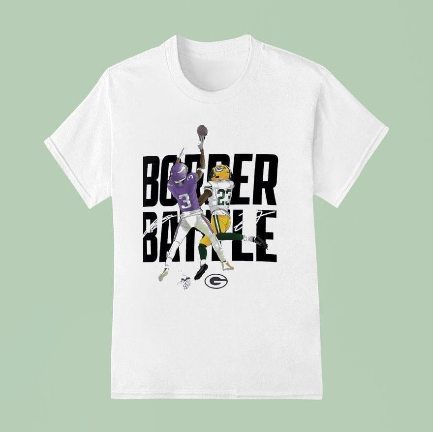 Jordan Addison And Jaire Alexander Border Battle Vikings Vs Packers Nfl Shirt