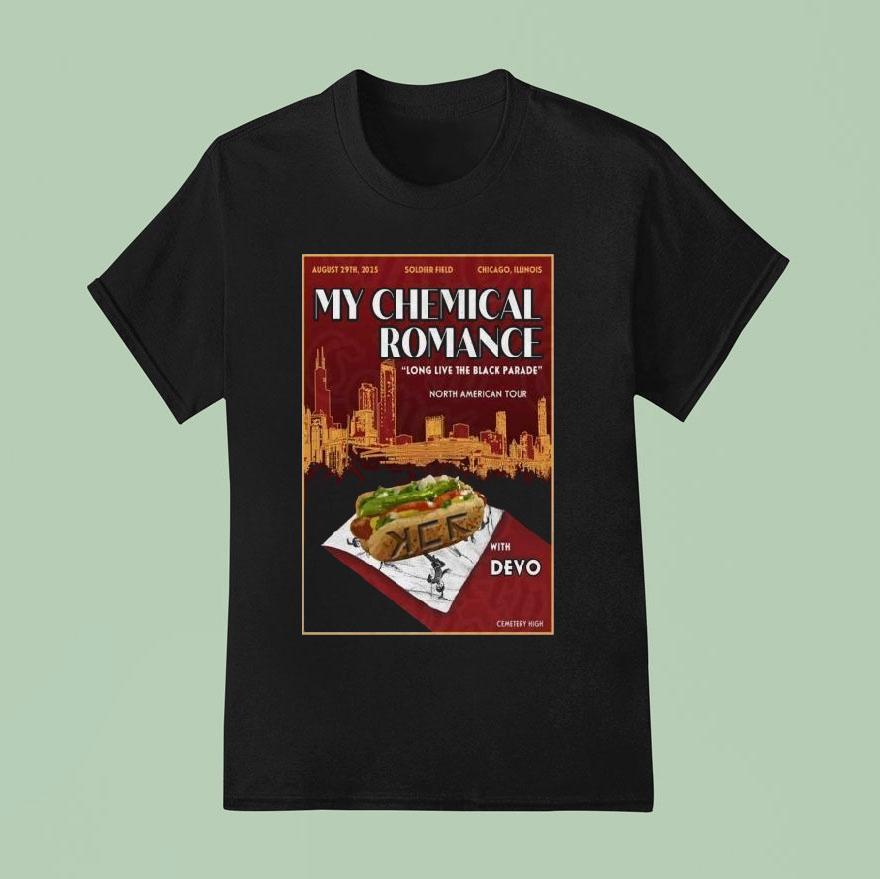My Chemical Romance August 29 2025 Concert Chicago, Il With Devo Shirt