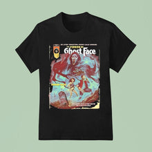 Load image into Gallery viewer, The Terror Of Ghostface He Lives Terrifying Phone Calls Horror Terror Tales He Knows Your Every Move Multiple Killers Halloween Shirt