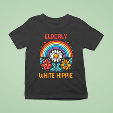 Load image into Gallery viewer, Elderly White Hippie Rainbow Shirt