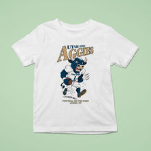 Load image into Gallery viewer, Usu Utah State Aggies Football On The Farm Logan Ut Big Blue Mascot Shirt