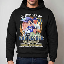 Load image into Gallery viewer, Mr. Baseball In Memory Of Bob Uecker Forever In Our Hearts Milwaukee Brewers 1934-2025 Thank You For The Memories Signature Shirt