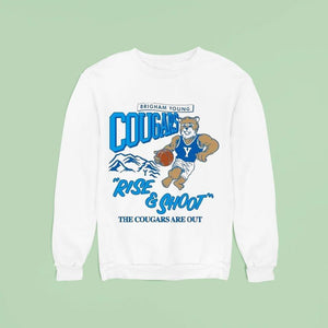 Byu Brigham Young Cougars Rise And Shout The Cougars Are Out Mascot Shirt