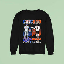 Load image into Gallery viewer, Ian Happ X Caleb Williams Chicago Cubs All Season Chicago Bears On Sundays Signatures Shirt