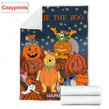 Load image into Gallery viewer, Halloween Winnie The Pooh Blanket - Custom Name Pumpkin Fall Autumn Thanksgiving