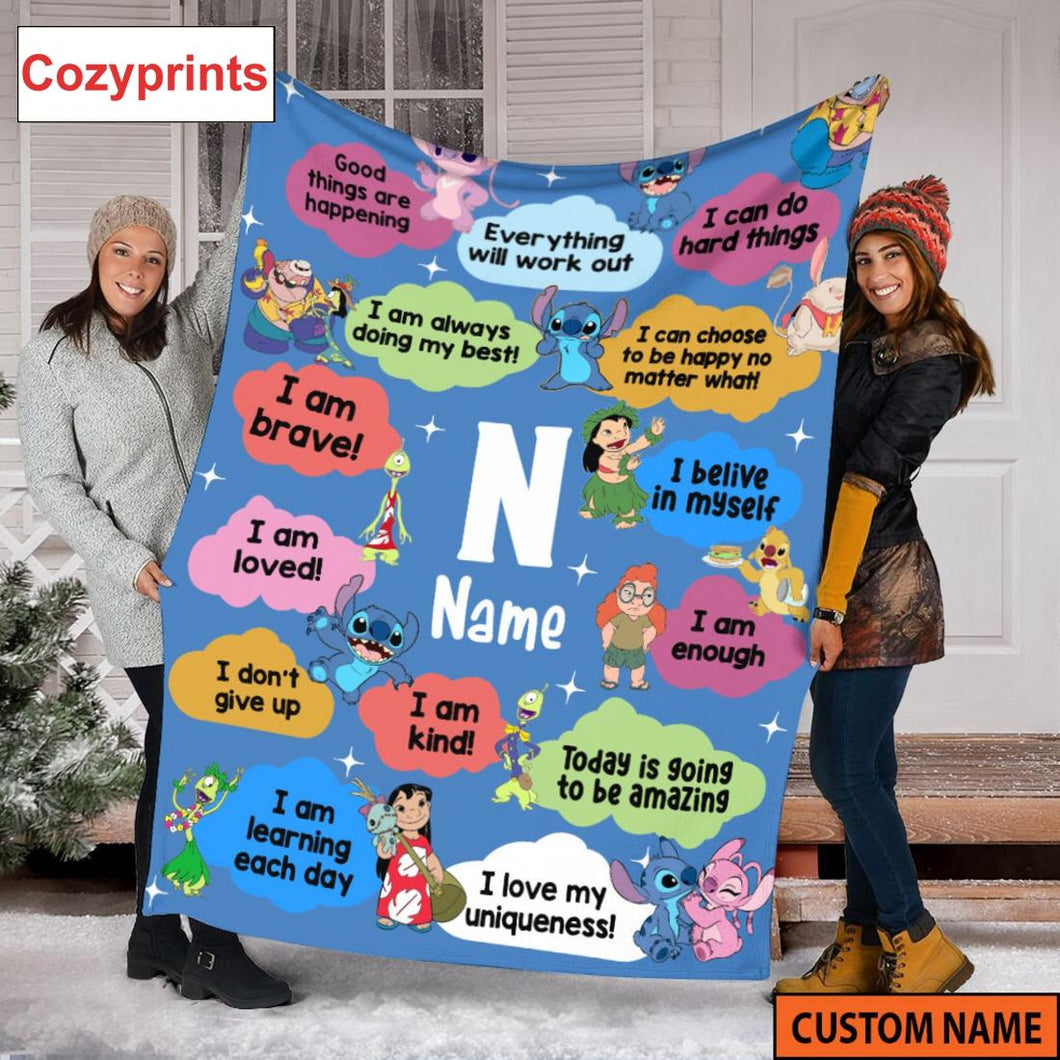 Personalized Lilo & Stitch Quilt Blanket - Perfect Magic Kingdom Baby Shower and Birthday Gift