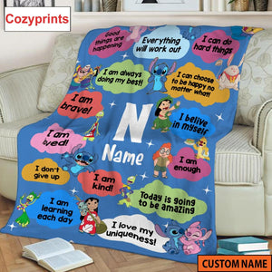 Personalized Lilo & Stitch Quilt Blanket - Perfect Magic Kingdom Baby Shower and Birthday Gift