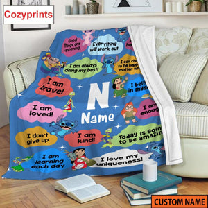 Personalized Lilo & Stitch Quilt Blanket - Perfect Magic Kingdom Baby Shower and Birthday Gift
