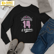 Load image into Gallery viewer, 14 &amp; Fabulous Years Old 14th Birthday Diamond Crown Shirt