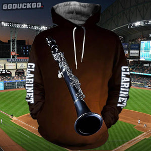 "3d All-over Printed Clarinet Hoodie"