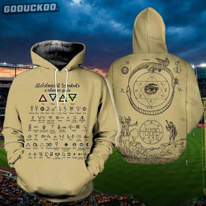 "3D-printed Alchemy Symbols Zip-hoodie"