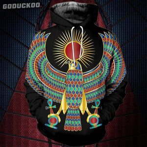 "3D-printed Egyptian Sun God Horus Hoodie"