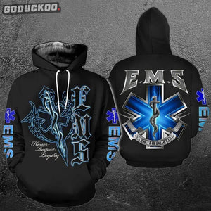 "3D-printed Ems Hoodie Honoring Respect, Loyalty"