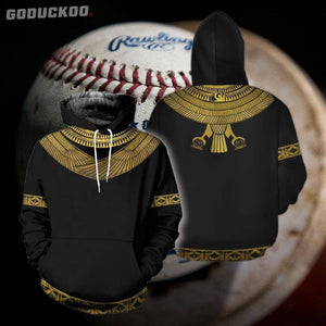 "3D-printed Golden Heru Hoodie"