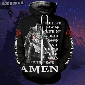 "3D-printed Knight Templar Hoodie"