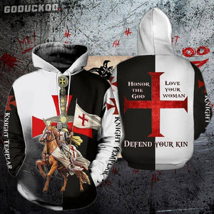 "3D-printed Knights Templar Honor The God Hoodie"