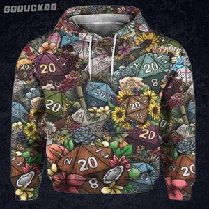 "aloha Shirts Dice Luck Is In Small Things 3D All-over Print Hoodie"