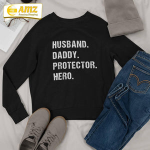 Husband Daddy Protector Hero Fathers Day Gift For Dad Wife Shirt