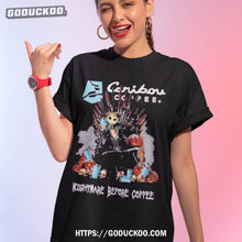 Load image into Gallery viewer, Jack Skellington Drink Caribou Coffee Nightmare Before Coffee Shirt