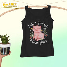 Load image into Gallery viewer, Pig Saying Just Girl Who Loves Pigs - Lovers Design Shirt